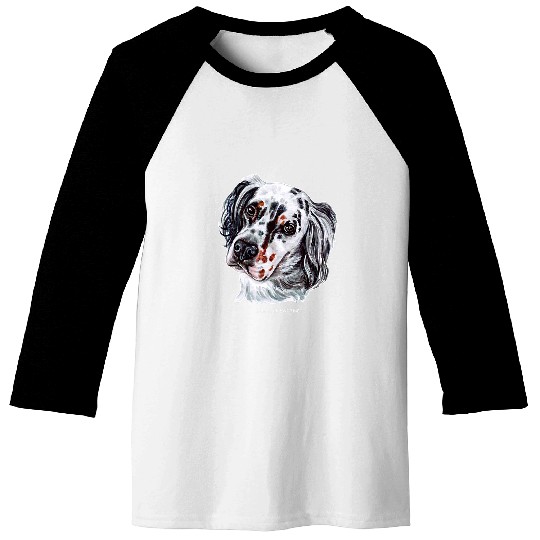 English Setter Dog Profile Pretty Face 4 Pet Setter Owner Baseball Tees