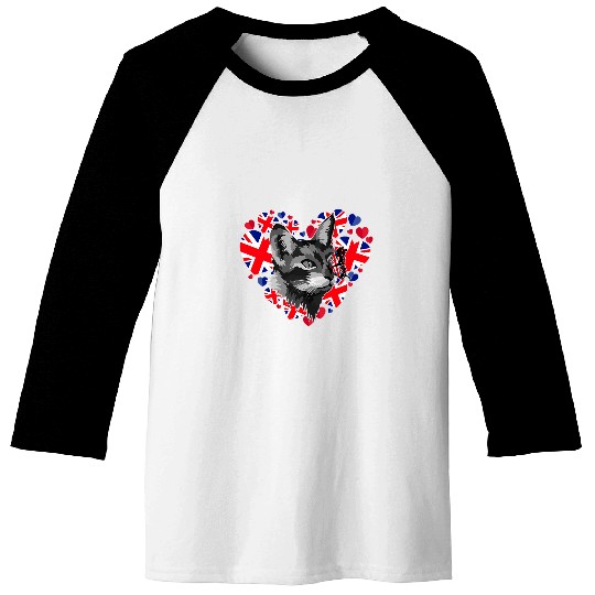 Cat Union Jack Flag With Butterfly For Kids 2British Expats 21 Baseball Tees