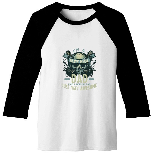 Heavy Metal Dad   For Punk Rock Music Lover Baseball Tees