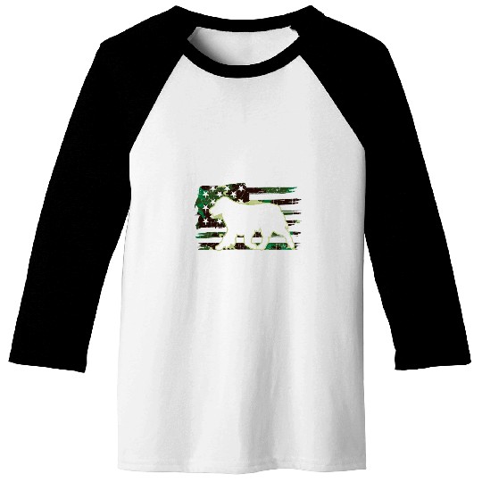 American Flag Australian Shepherd Gift Pet Camo Aussie Dog Baseball Tees