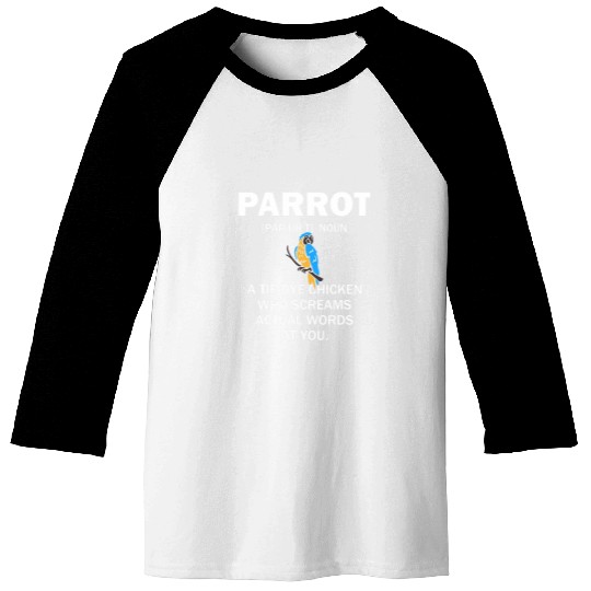 Funny Pet Parrot Definition Macaw Baseball Tees