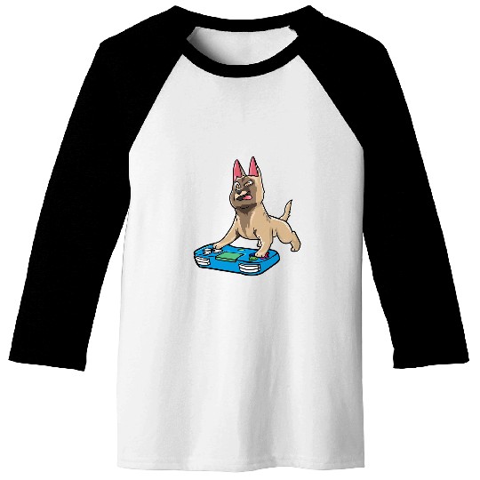 Belgian Malinois Gamer Gaming Gamepad Dog Lover Kawaii Gift Baseball Tees