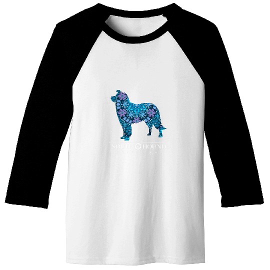 Border Collie Dog Bohemian Snowflake Pattern Baseball Tees