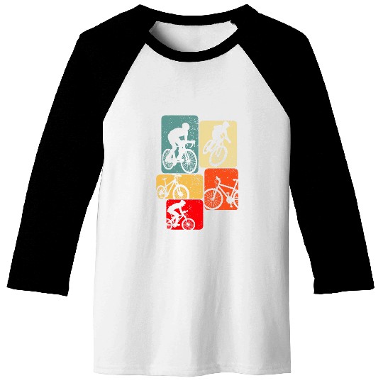 Bicycle Bike Cyclist Cycling Kids Men Baseball Tees