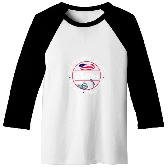 Election Politics Debate Governance American Flag Capitol Bu 22 Baseball Tees