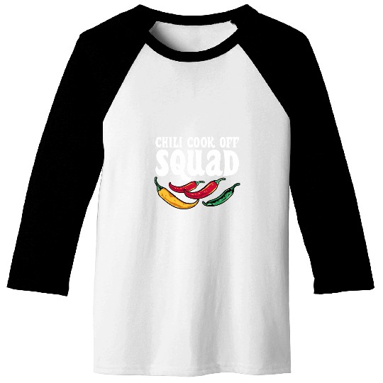 Funny Chili Cook Off Squad Hot Spicy Food Pepper Baseball Tees