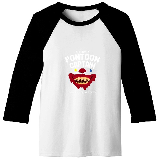 Pontoon Fun This Pontoon Captain Couldnt Scare Less Halloween 2 Baseball Tees