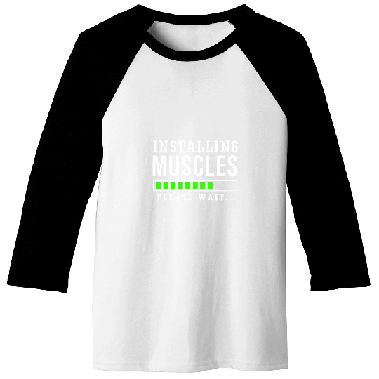 Gym Exercise Health Bodybuilding Weightlifting Instructor Baseball Tees