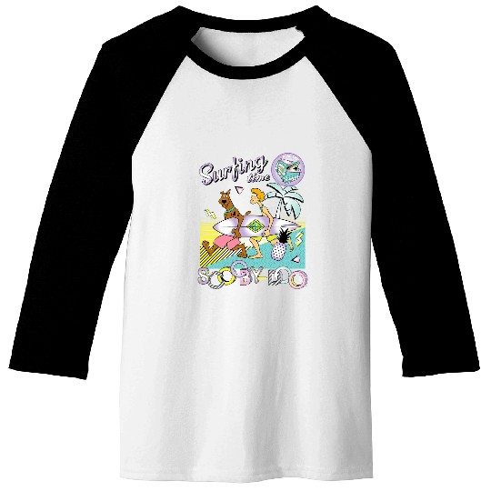Surf Life ScoobyDoo and Shaggy Surfing Time Baseball Tees