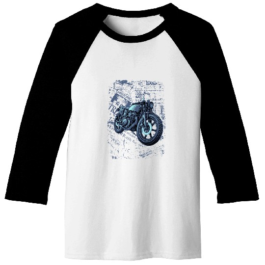 Biker Old School vintages Rider Motorcycle Design Baseball Tees