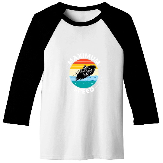 Hydroplane Boat Racing Powerboat Speedboat Offshore Race Baseball Tees