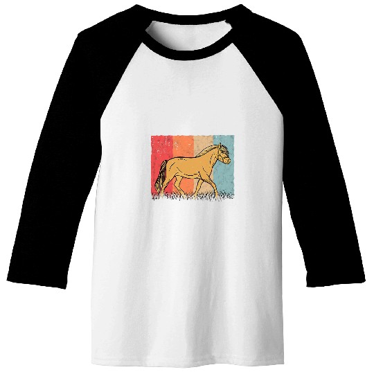 Horse Lover Fjord horse Retro Norwegian Horse vintages Fjordi Pony Baseball Tees