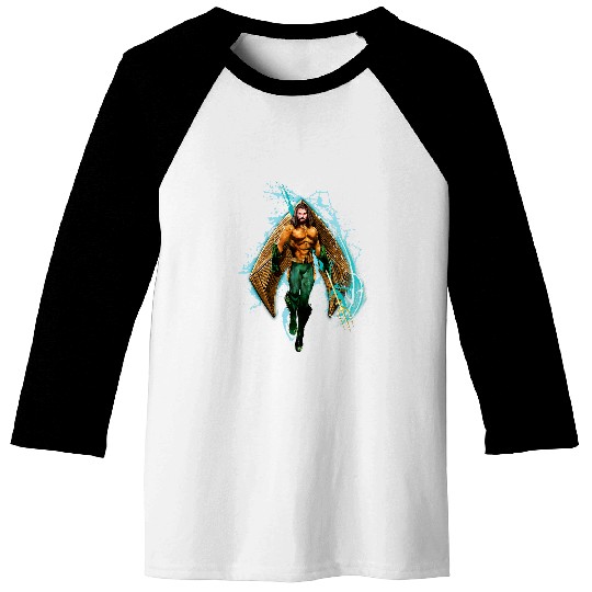 Aquaman Movie Logo with Aquaman Baseball Tees
