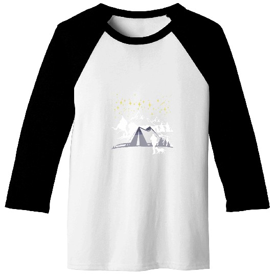 bests Camping With My Dog Happy Camper Dog Lover Baseball Tees