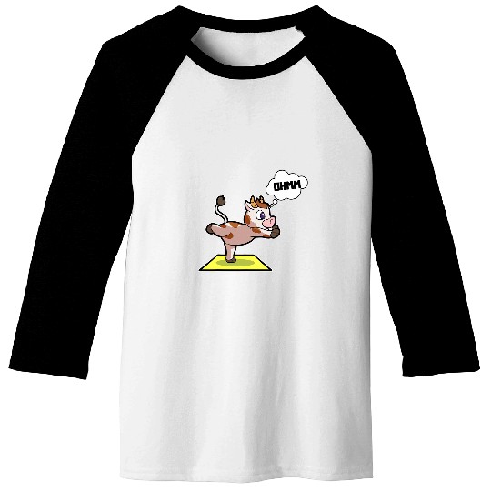 Cow Calf Yoga Poses Sport Gymnastics Ohm Heartbeat Baseball Tees