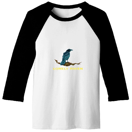 Lacrosse Gift Lonely Raven Graphic tees for men 2women Baseball Tees