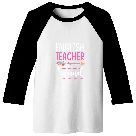 English Teacher Squad female Team Group English Teacher Baseball Tees
