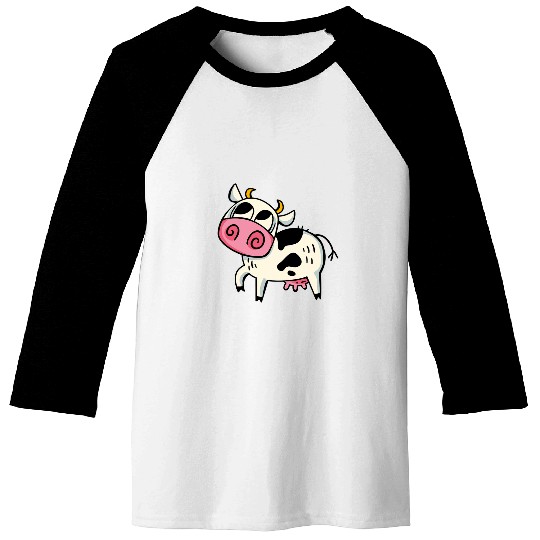 Cow Lover Cartoon Cow I Cute Cow I Kids Cow Baseball Tees