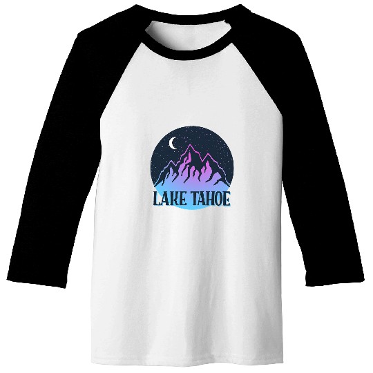 Skiing Ski Lake Tahoe T Outdoor Ski Snowboarding Mountain Resort Baseball Tees