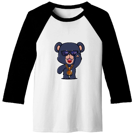 Hustle Teddy Bear Gangster Hip Hop Rap Music Dope Swag Drip Baseball Tees