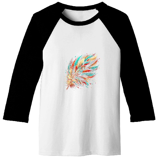 Feather Southwest Native American Indian Tribal Art Graphic 2 Baseball Tees
