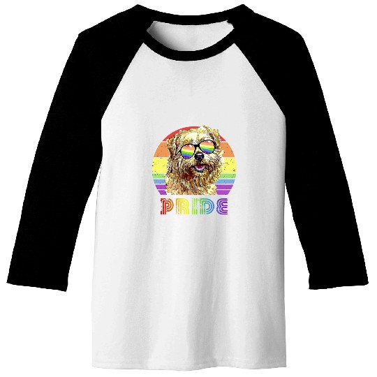 LGBTQ Norfolk Terrier Dog Rainbow Love Gay Pride Baseball Tees