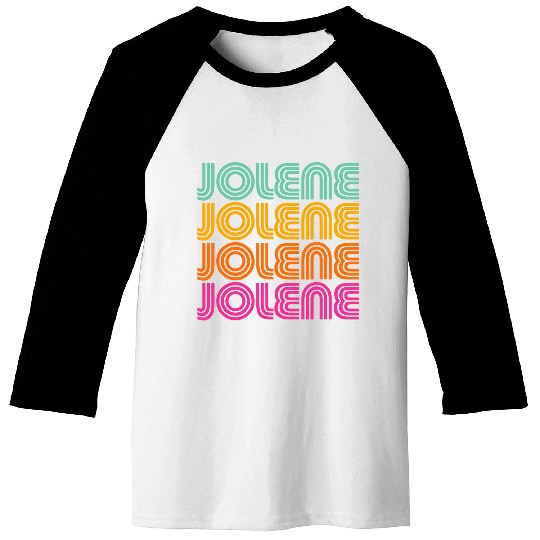 Jolene 2Retro vintages 70s 80s Rainbow Pink Song Sunset Name Baseball Tees