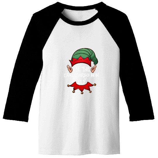 Christmas Cane Corso Mom Elf Italian Mastiff Baseball Tees