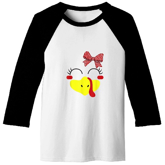 Thanksgiving Turkey Face Leopard Print Glasses Women Girls 223 Baseball Tees