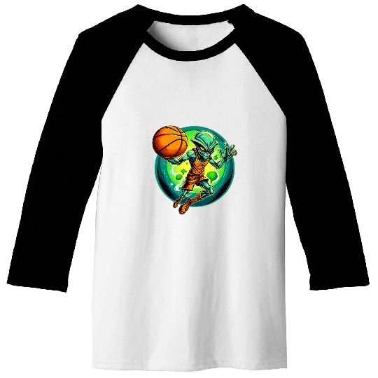 Basketball Alien Baseball Tees