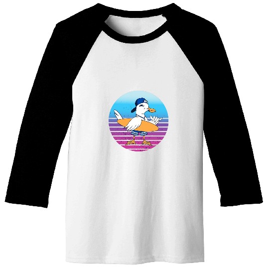 Surf Life Seagull vintages Retro Surfboard Surfing Harbour Albatros Baseball Tees