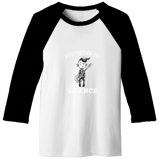 Guitar Virtuoso Destroyer Of Silence Music Teacher Baseball Tees