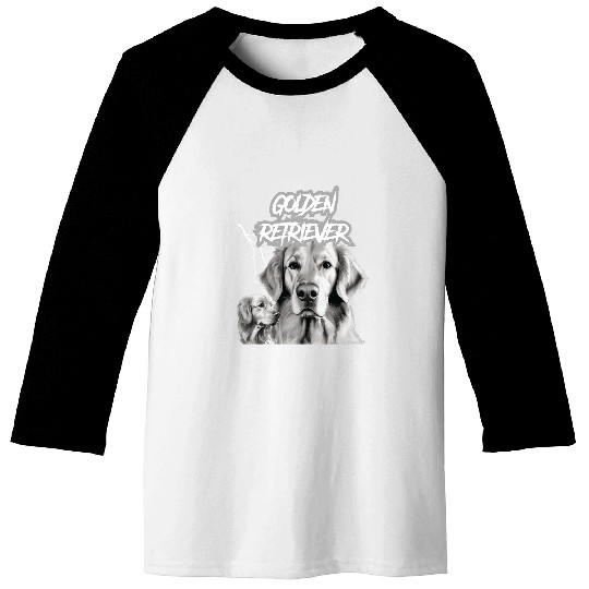 Golden Retriever Goth Puppy Punk Rock 80s Alternative Baseball Tees