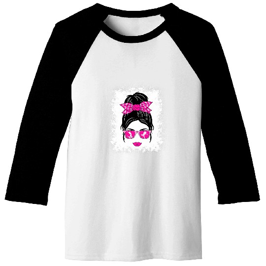 Cute Ballet Lover Messy Bun Ballerina Dance Mom Women Baseball Tees