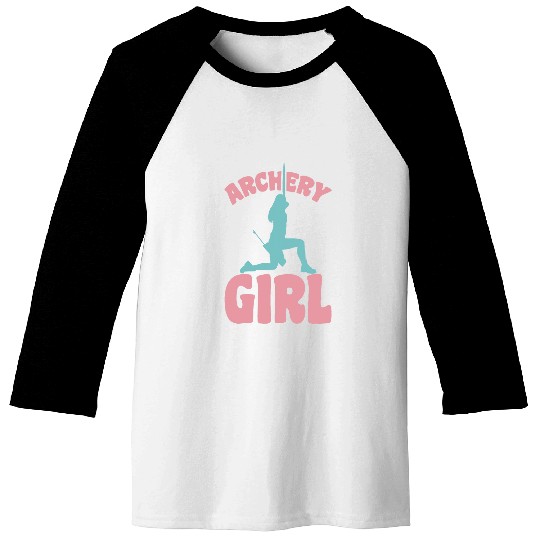 Funny Archery Girl Bow and Arrow Baseball Tees