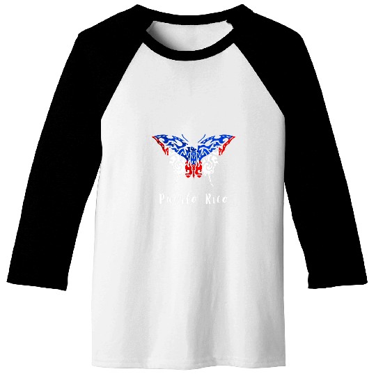 Puerto Rico Puerto Rican Butterfly Puerto Rico Pride Baseball Tees
