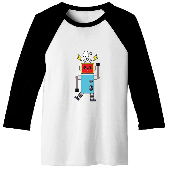 Robots Rule vintages Funny Robot Toy Robotics Engineering Baseball Tees