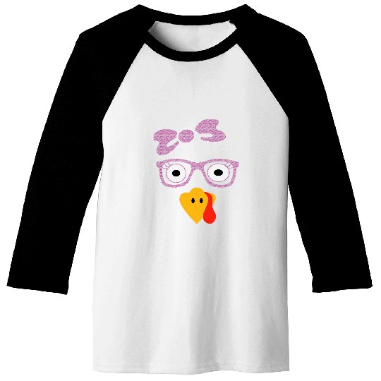 Thanksgiving Turkey Face Leopard Print Glasses Women Girls 211 Baseball Tees