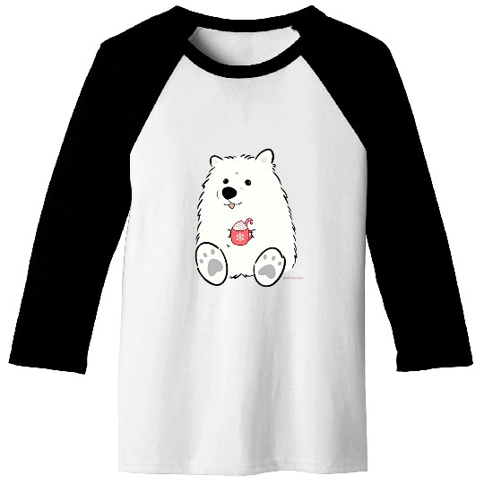 Dog Samoyed Biff the Samoyed Hot Cocoa Merch Baseball Tees
