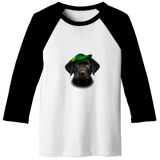 Cute Black Lab Dog Mom St. Patricks Day Puppy Animal Lover Baseball Tees