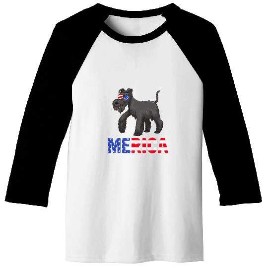 Dog Scottish Terrier 4th Of July Merica Sunglasses American Flag Baseball Tees