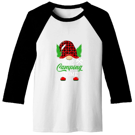 Camping Gnome Funny Camping Lover Gnome Christmas Camper Baseball Tees