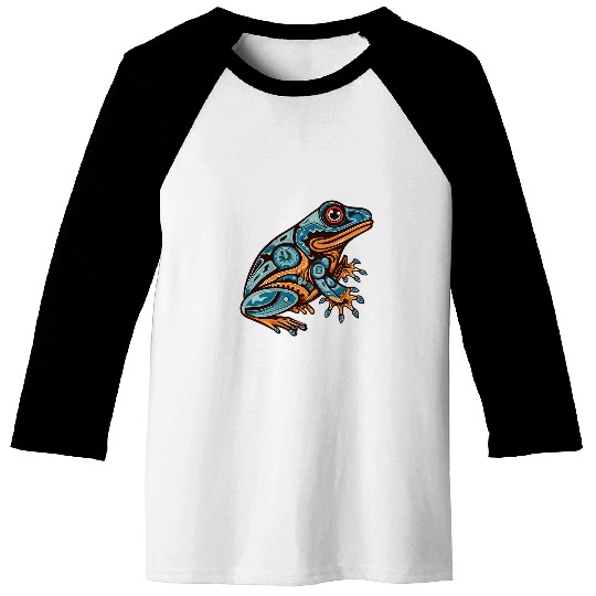 Frog Native American Indian Style Art Pacific Northwest 2 Baseball Tees