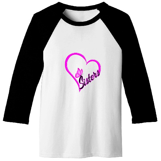 Sister bests Sisterhood Society Butterfly Matching Women Girl Baseball Tees