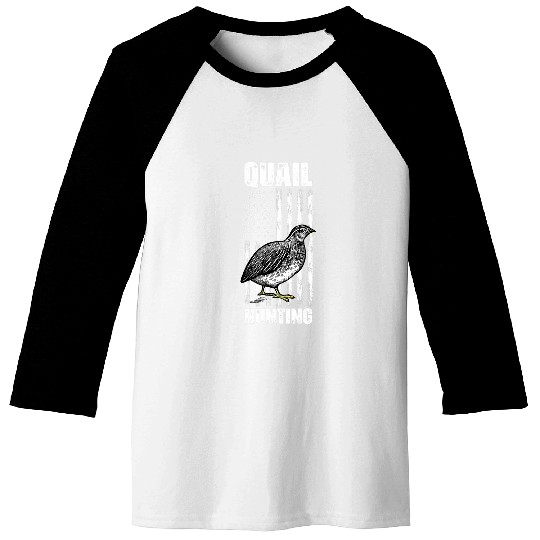 Patriotic Quail Hunting American Flag Bobwithe Quail Hunter Baseball Tees