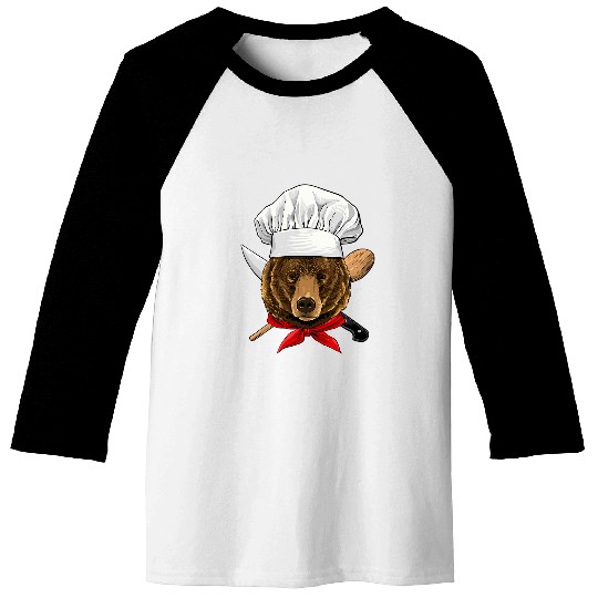 Funny Bear Chef Wildlife Bear Animal Cooking Lover 279 Cute Bears Baseball Tees