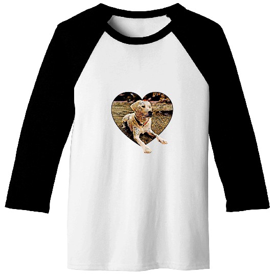 Golden Retriever Labrador Dog HeartShaped Color Art Design Baseball Tees
