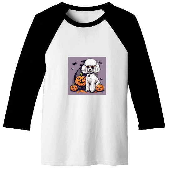 Halloween Poodle Shades Baseball Tees