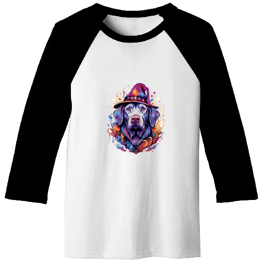 Enchanting Wizard Labrador Halloween Design Baseball Tees