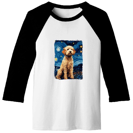 Lagotto Romagnolo Starry Night Water Dog Baseball Tees